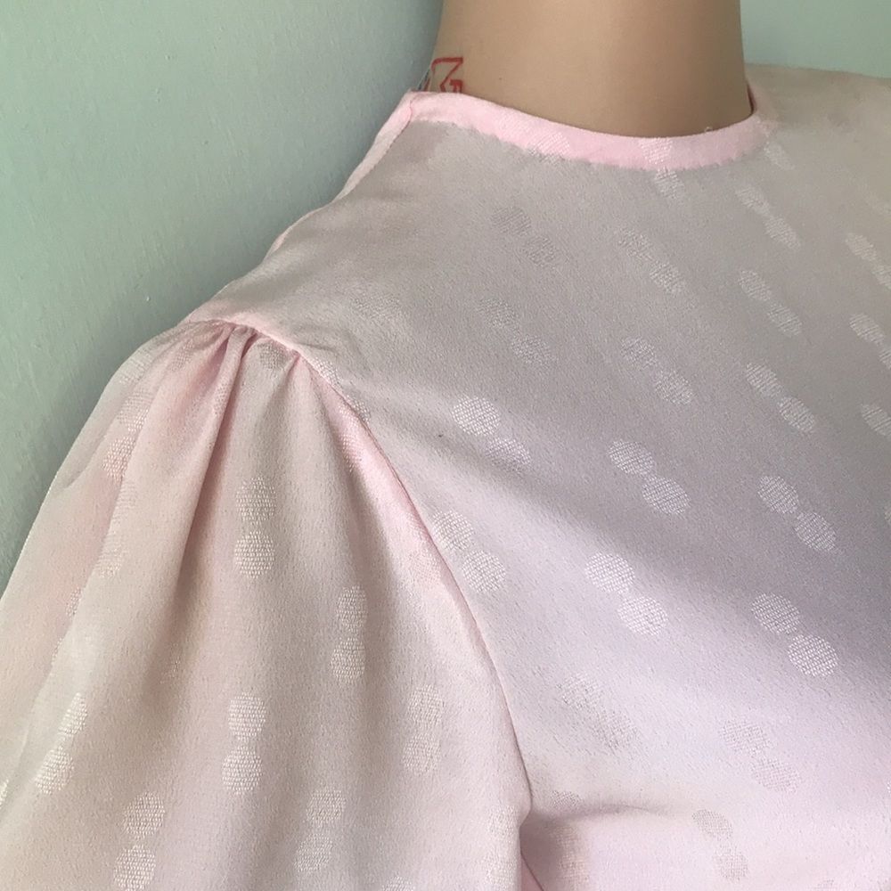 Silky Pink Vintage Cottagecore Dress - Picture 12 of 16